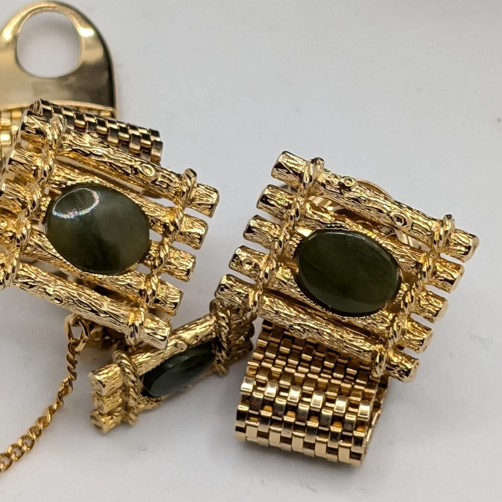 Vintage cufflinks and tie tack‎ set
